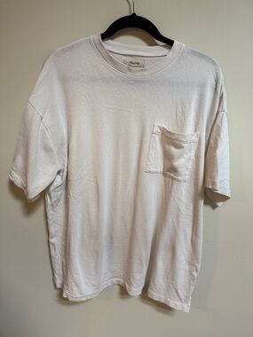 Madewell Oversized White Pocket T-Shirt